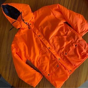 Large Men’s Orange Hunting Winter Jacket